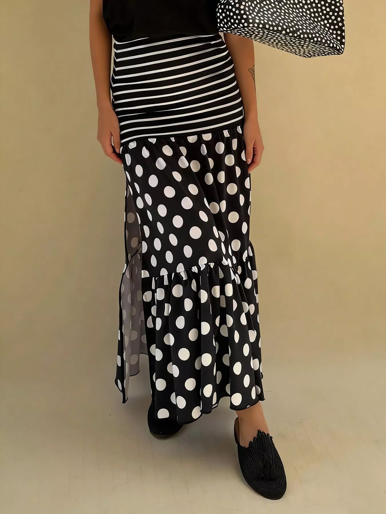 Softline Printed Polka Skirt - notariosoax