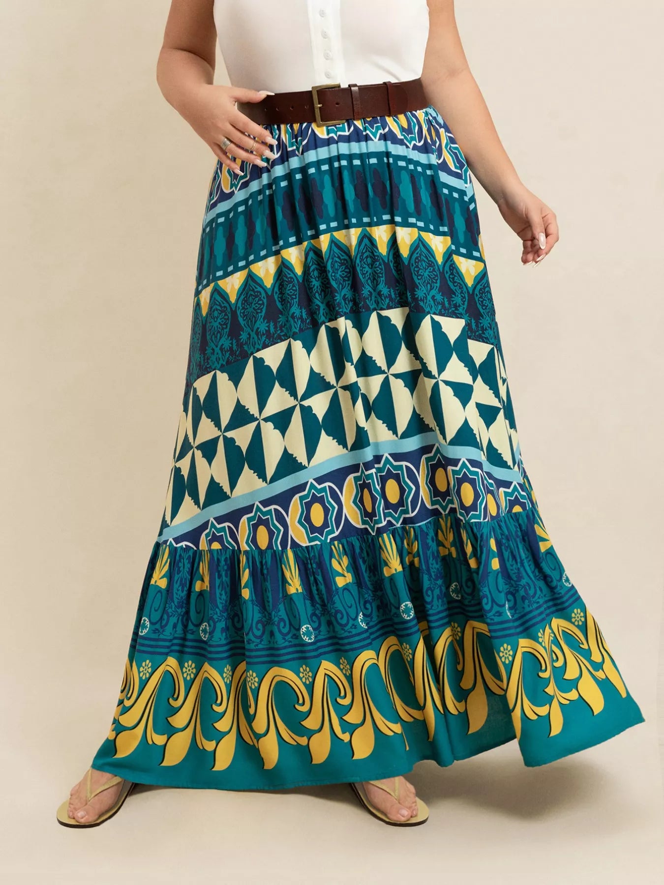 Printed Maxi Skirt - notariosoax